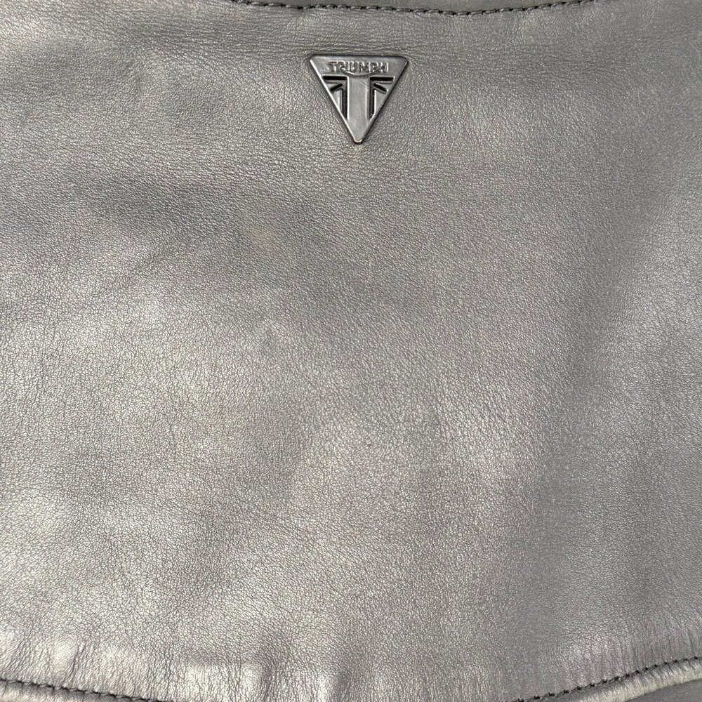 Triumph Vance Black Leather Motorcycle Jacket Size S - Wears like M